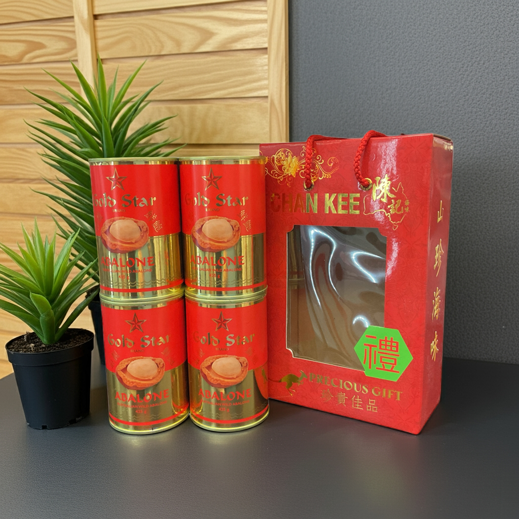 4 x Wild Abalone Cans Gold Star