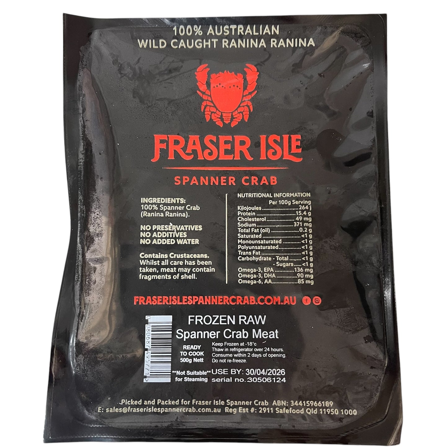 Frozen Raw Spanner Crab Meat