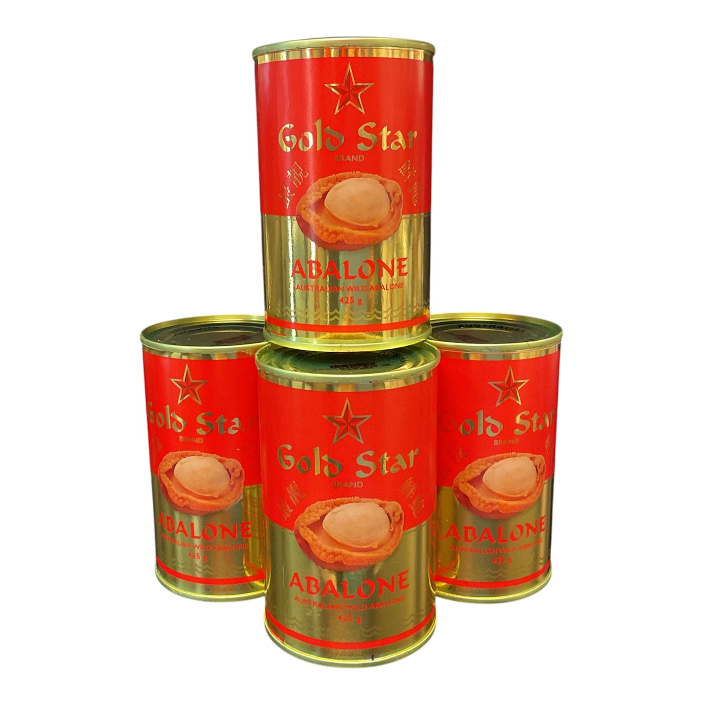 4 x Wild Abalone Cans Gold Star