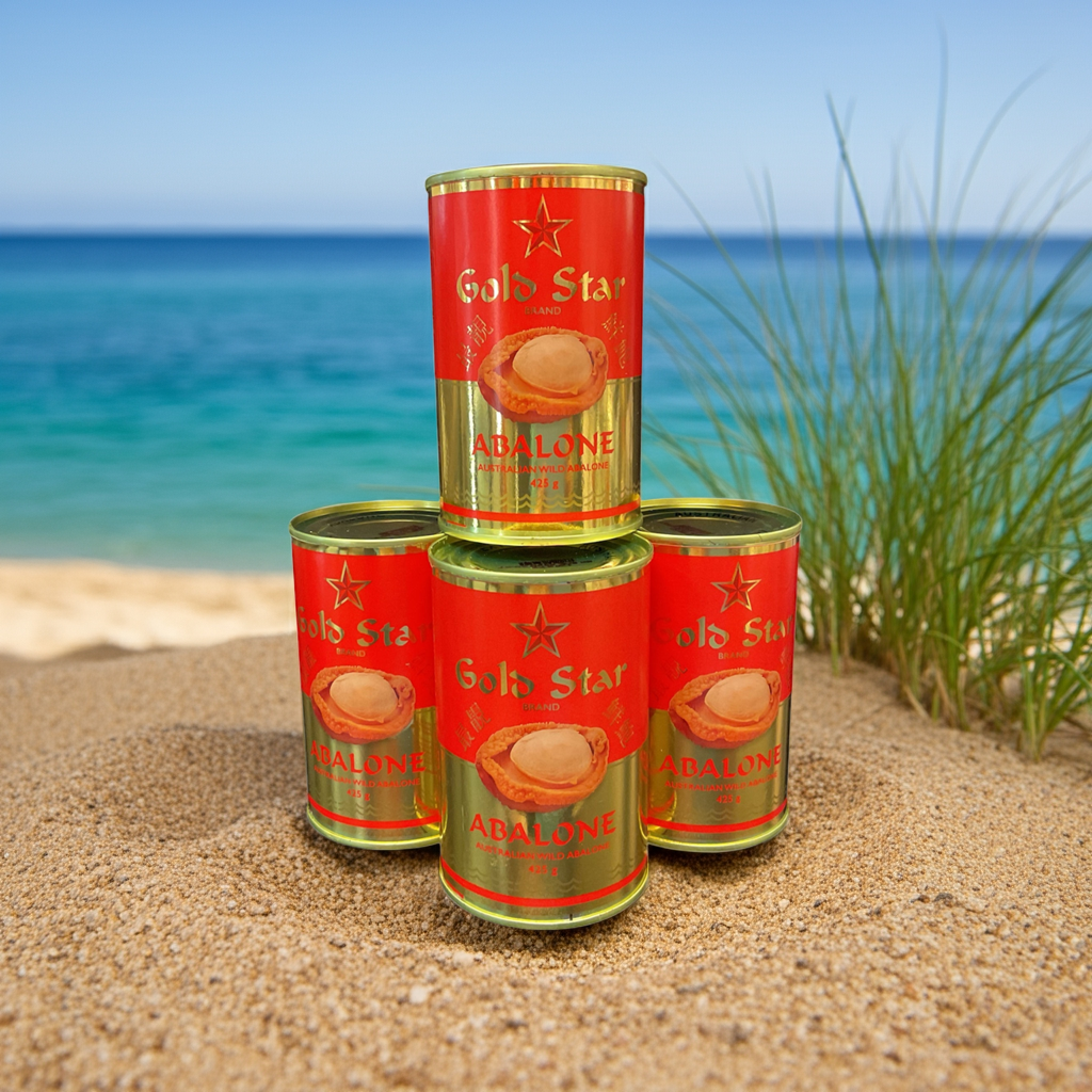 4 x Wild Abalone Cans Gold Star